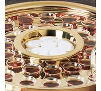 Communion Tray Center Bread Plate - Brass Finish