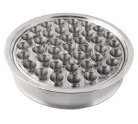 Communion Ware Holy Wine Serving Tray with 40 Cups - Stainless Steel (Matte)