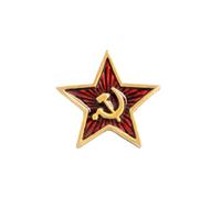 Communist Hammer Pin Hat Badge USSR Soviet Brooch Pin Russian Badges Decorative Jewelry Round Metal Pins Round Metal Pins