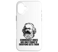 COMMUNIST JOKES ONLY FUNNY IF EVERYONE GETS Karl Marx Meme Case for iPhone 16 Plus