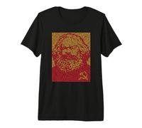Communist Manifesto Text Pixel Art Karl Marx red Propaganda Premium T-Shirt