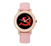 Communist Party of Vietnam Flag Ladies Watches Easy Read with Leather Strap