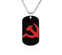 Communist Party of Vietnam Flag Memorial Necklaces Lightweight Pendant Necklace Personality Jewelry Gift for Men Women