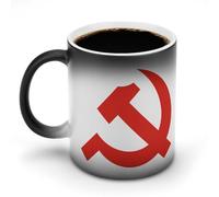 Communist Party of Vietnam Flag Stylish Heat Sensitive Coffee Mug with Handle 12 Oz Ceramic Color Changing Cups