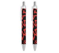 Communist Party of Vietnam Flag Stylish Retractable Ballpoint Pen 0.5mm Fine Roller Black Inks for Diary Pens 2 PCS AS PIC 3