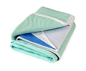 Community 90 x 90cm, 35½" x 35½", With Wings, 100% Waterproof Training Bed Pad, Bed Wetting Sheets for Single and Toddler Beds - Non-Slip and Easy to Change at Night, Washable and Reusable, twin pack