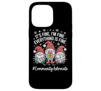 Community Advocate Gnome Everything Is Fine Funny Christmas Case for iPhone 14 Pro Max