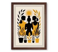 Community and Harvest Botanical Framed Wall Art Print A2 (59.4×42cm) Walnut, Wall Decor for Living Room, Bedroom, Office & Home, Ready to Hang, Art Gift