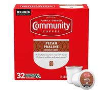 Community Coffee 32 Medium Roasted Pecan Chocolate Bowls Single Serving Keurig K-Cup Pods
