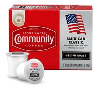 Community Coffee American Classic 12 Count Coffee Pods, Medium Roast, Compatible with Keurig 2.0 K-Cup Brewers, 12 Count (Pack of 1)