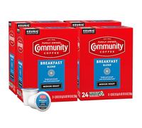 Community Coffee Breakfast Blend 96 Count Coffee Pods, Medium Roast, Compatible with Keurig 2.0 K-Cup Brewers, 24 Count (Pack of 4)