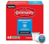 Community Coffee Breakfast Blend Medium Roast Keurig K-Cup Pods Single Serving 48 Count (Pack of 1)