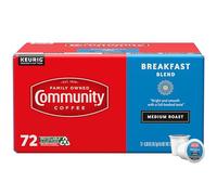 Community Coffee Breakfast Blend Single Serve Coffee Pods, Compatible with Keurig K-cup brewers 72 Count