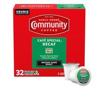 Community Coffee Café Special Decaf Medium Dark Roast Single Serve Keurig K-Cup Pods, 32 Count (Pack of 1)