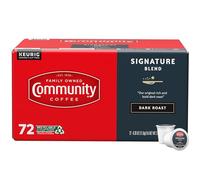 Community Coffee Single-Serve Cups, Dark Roast, 72-Count by Community Coffee