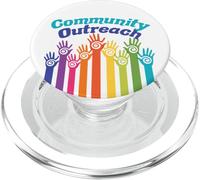 Community Outreach Cute Volunteer Organization Rainbow PopSockets PopGrip for MagSafe