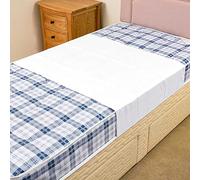 Community White Washable Stay Dry Single Bed Pad 75 x 85 cms,29½” x 33½", Tucks Additional 50cms Each Side,Twin Pack