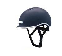 Commuter Cycling Helmet, Lightweight Urban Bicycles Helmet with Warning Light for Men Women Adult E-Bikes, Scooters, Onewheel, Mountain Bikes, BMX (Navy blue)
