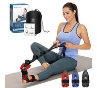 comness Foot and Calf Stretcher-Stretching Strap For Plantar Fasciitis, Heel Spurs, Foot Drop, Achilles Tendonitis & Hamstring. Yoga Foot & Leg Stretch Strap. (Red)