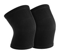 COMNICO 1 Pair Kids Knee Sleeve Nylon Flexible Elastic Breathable Durable Leg Compression Brace Card Sports Children Youth Knee Support Protective Gear Boys Girls Black Medium(Large)