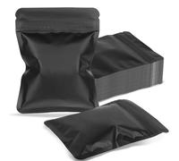 COMNICO 100 Pack Smell Proof Resealable Stand Up Odor Proof Foil Pouch Snack Size Zip loc Bags for Party Favor Food Storage Supplies Sandwich Jewelry Mylar Bags