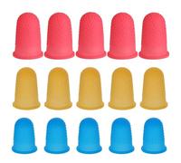 COMNICO 15 Pcs Rubber Finger Thimbles Reusable Finger Cover Protector Pad Money Counting Collating Writing Sorting Protectors for Paperwork Cutting Embroidery Crafts