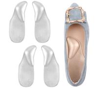COMNICO 2 Pairs Arch Support Shoe Inserts Self-Adhesive Gel Arch Pads Heel Cushion for Flat Feet Plantar Fasciitis Relief Pressure(Clear)