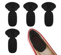 COMNICO 2 Pairs Heel Grips Mesh Adhesive Shoe Liner Inserts for Loose Shoes Back of Heel Cushion Pads Shoe Too Big Snugs for Men Women Anti Blister (Black)