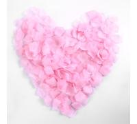 COMNICO 2000 Pcs Pink Rose Petals, Fake Rose Petals Artificial Rose Petals for Valentines Wedding Proposal Flower Girl Basket Flower Petals to Throw at Wedding Anniversary Decorations
