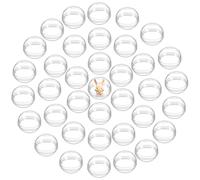 COMNICO 300 Piece Gumball Vending Machine Capsules 1.1 Inch Empty Round Capsule Vending Machine Clear Balls Plastic Containers Toy Supplies for Prizes Party Favors