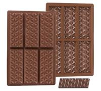 COMNICO 6 Cavities Chocolate Bar Mold, Food Grade Silicone Non-Stick Chocolate Moulds Rectangle Deep Thick Stuffed Break Apart Models for Dubai Chocolate Bar Pistachio Gummy Candy Jelly Ice Cube