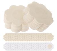 COMNICO 60 Pieces Nipple Covers Disposable Self-Adhesive No Show Breast Pasties Coverings Natural Invisible Nipple Stickers Plum Shaped Sticky Bra Pad for Women (Petals,Beige)