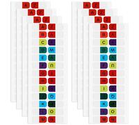 COMNICO 8 Sheets A-Z Colorful Letter Index Tabs Sticky Alphabet Tabs for Notebook Textbook Dictionary Book (208pcs)