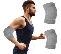 COMNICO Arm Brace Pads Elbow Protector Breathable Anti-Collision Sponge Strap Support Band for Men Women Tendonitis Fitness Volleyball Tennis Golfers (Gray)