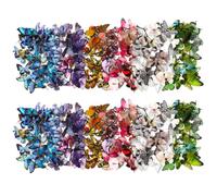 COMNICO Butterfly Stickers, PET Waterproof Transparent Colorful Resin Decals Decorative for Nature Scrapbook Planners Laptops DIY Handbook Paper Crafts