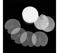 COMNICO Hair Heat Shield Guards, 50Pcs Circular Hair Extensions Shield Clear Fusion Glue Protector Single Hole Round Spacer Template Heat Shield Guards for Hair Extension Bonding