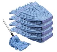 COMNICO Heavy Duty Commercial Replace Mop Head, 4 Pcs Reusable General Cleaning Wet Mop String Refill Head for Industrial Residential Areas Floor Cleaning