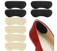 COMNICO Heel Cushion Pads for Shoes Too Big, 4 Pairs Heel Grips Liner Cushions Inserts for Loose Shoes Heel Grips Protectors for Blisters Pain Filler Make Shoes Fit Tighter Rubbing Prevent Slip