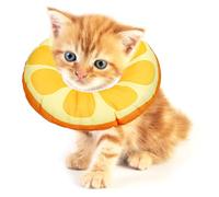 COMNICO Kitten Cones After Surgerys Small Waterproof Cones Collar Small Cats Donut Soft to Stop Licking Neck Elizabethan e Collar for Recovery (M size