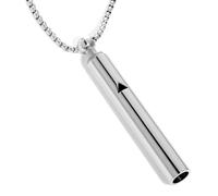 COMNICO Mindfulness Breathing Necklace Anxiety Breathe Easy Stress Relief Pendant Stainless Steel Promote Calm, Mindfulness and Relaxation for Women Men