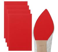COMNICO Red Shoe Sole Protector for Women, 2 Pairs Red Bottoms Anti Slip Grips Non Slip Self Adhesive Rubber Shoe Pads Red Bottom Heel Noise Reduction Stickers for high-Heels
