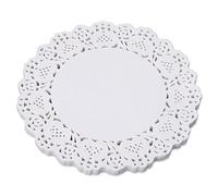 COMNICO White Lace Paper Doilies 150 PCS 6.5 inch Round Paper Doilies Disposable Paper Placemats Cake Packaging Pads for Wedding Tableware Food Decoration (6.5 inches)