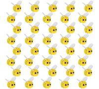 COMNICO Wool Felt Bees, 40Pcs Mini Bee Decor Craft Felt Cute Bumble Bee Plush BeeCostume for Clothing Hats Bags Shower Gift DIY BeeThemed Party Decorations