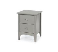 Core Products Como Grey Grey 2 Drawer Bedside Cabinet Grey, Grey
