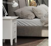 Como 2 Petite Drawer Bedside Cabinet Core Products White One Size