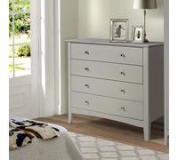 Como 4 Drawer Light Grey Chest of Drawers - Wilko