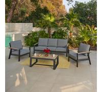 Como Aluminium Garden Conversation Set Home Detail Grey One Size