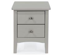 Como Bedside Cabinet - 2 Drawer Petite - Grey Painted