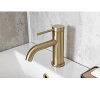 Como Brushed Brass Basin Mixer Tap - Inc Waste | Brushed Brass Finish | Slotted Basin Waste Included | All Fixings Included |