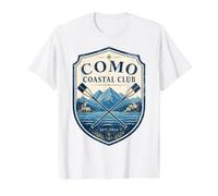 Como Coastal Club Lakecore Italian Summer Vintage Emblem Value Graphic T-Shirt, Men, White, XL